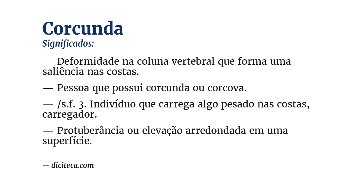 Significado de corcunda