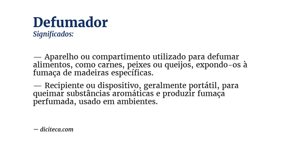 Significado de defumador