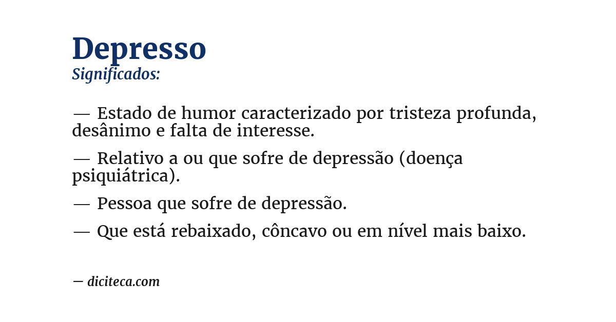 Significado de depresso