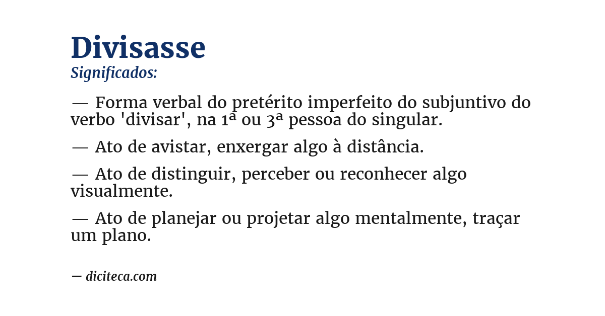 Significado de divisasse