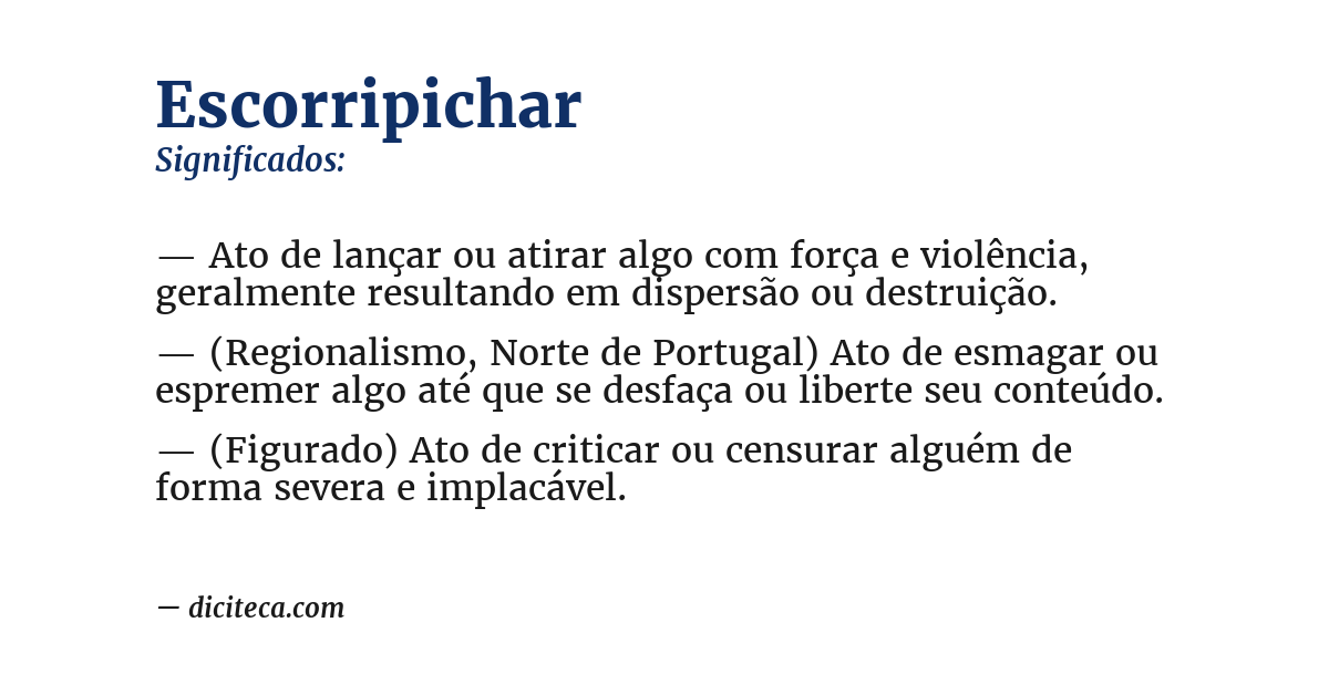 Significado de escorripichar