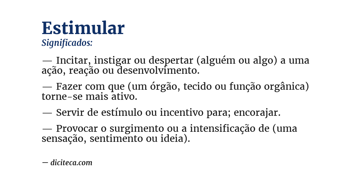 Significado de estimular