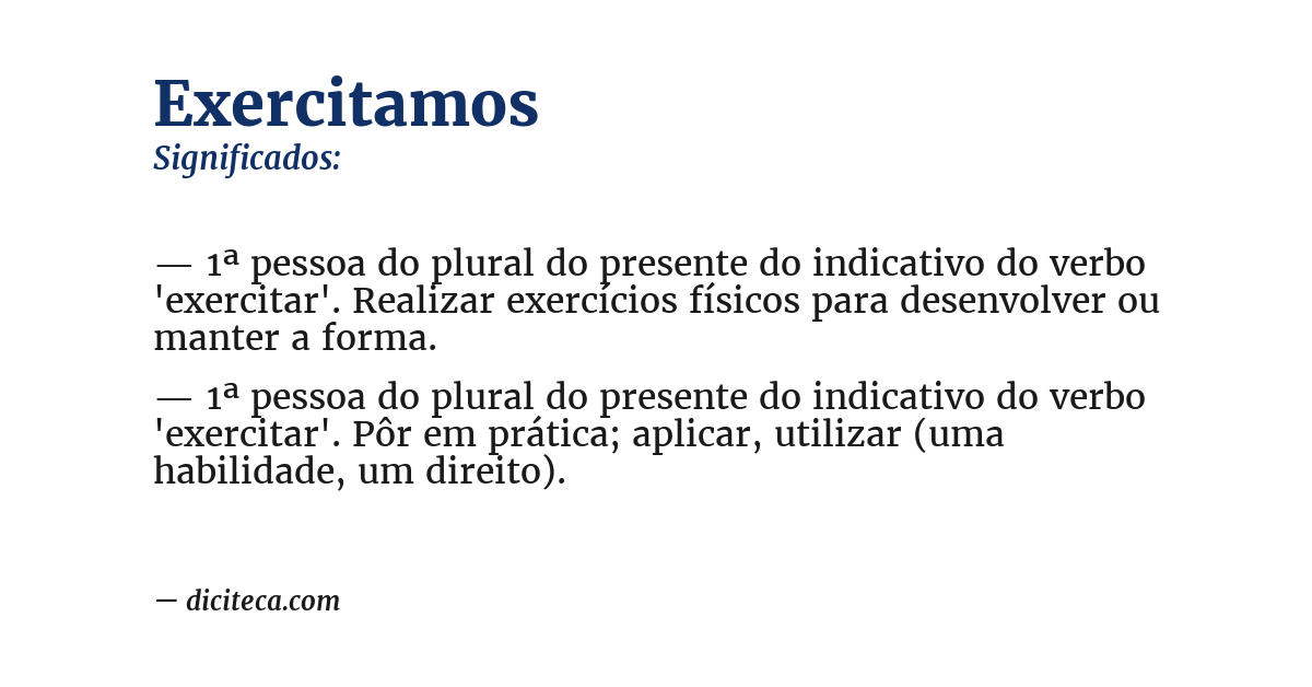 Significado de exercitamos