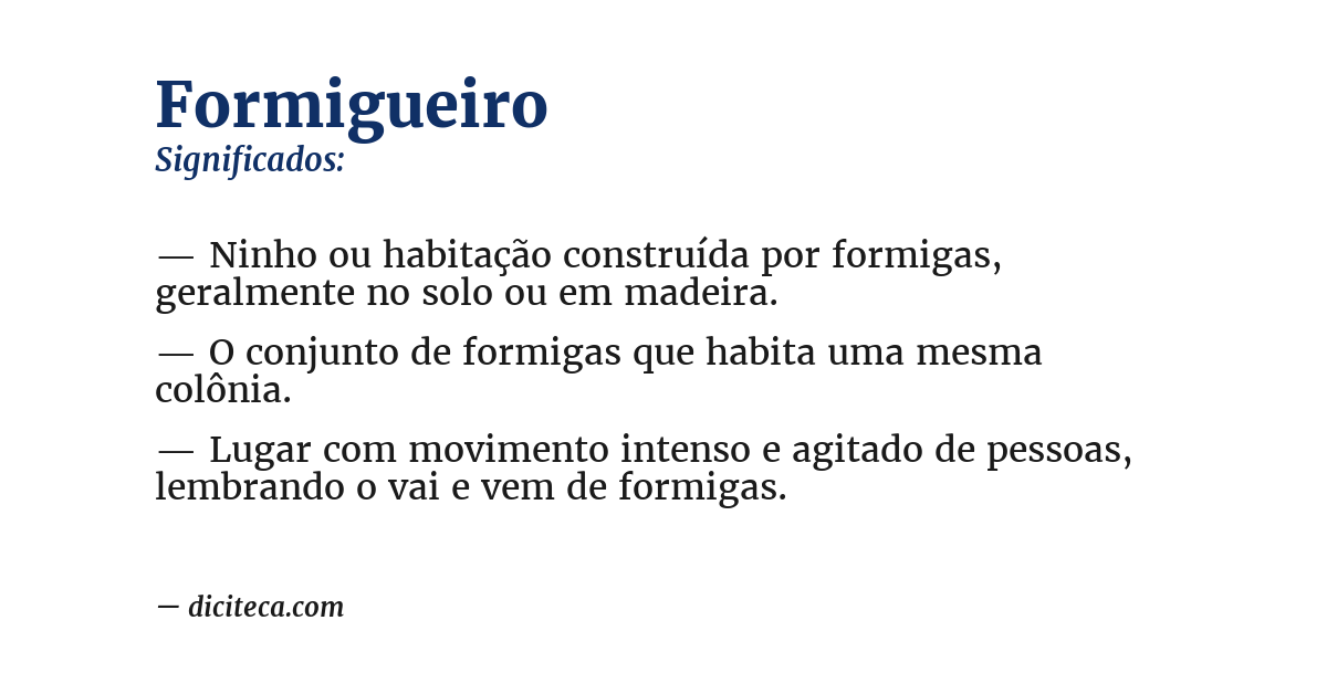 Significado de formigueiro