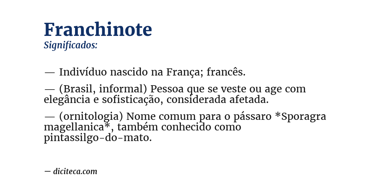 Significado de franchinote
