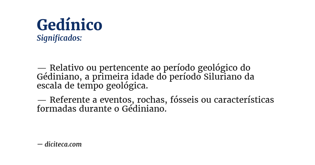 Significado de gedínico