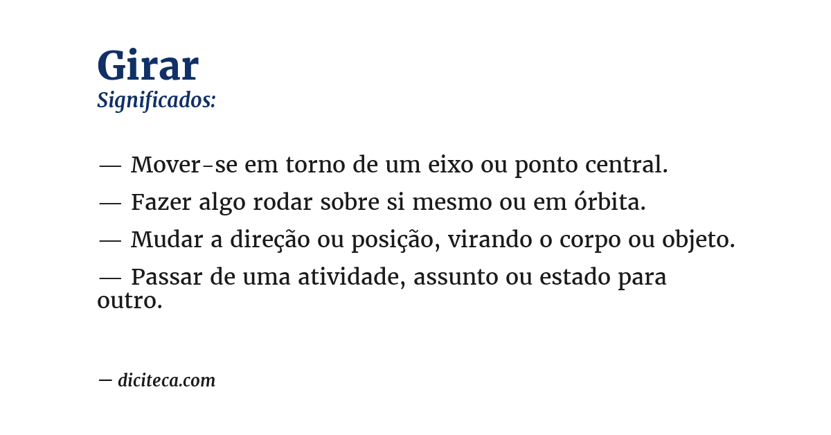 Significado de girar