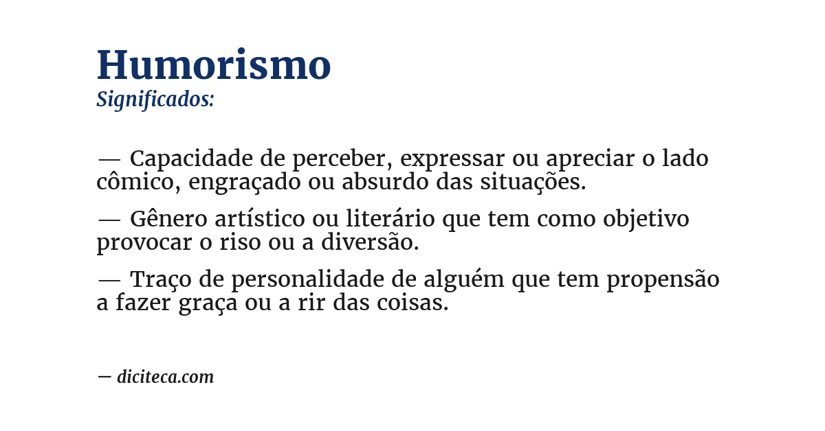 Significado de humorismo