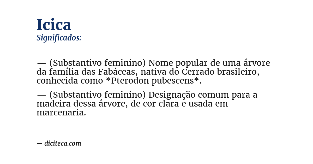 Significado de icica