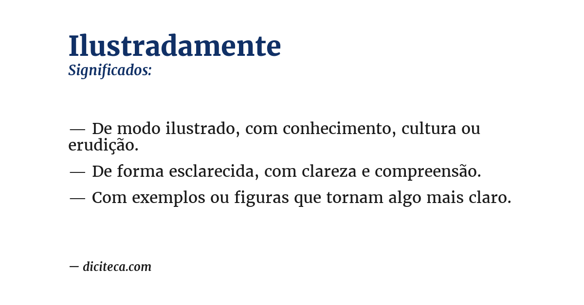 Significado de ilustradamente
