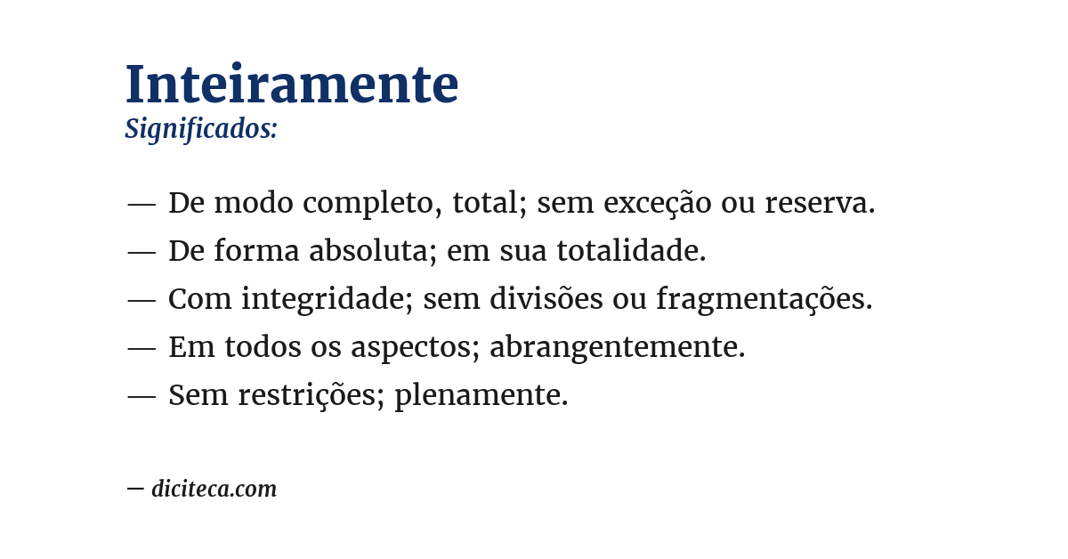 Significado de inteiramente