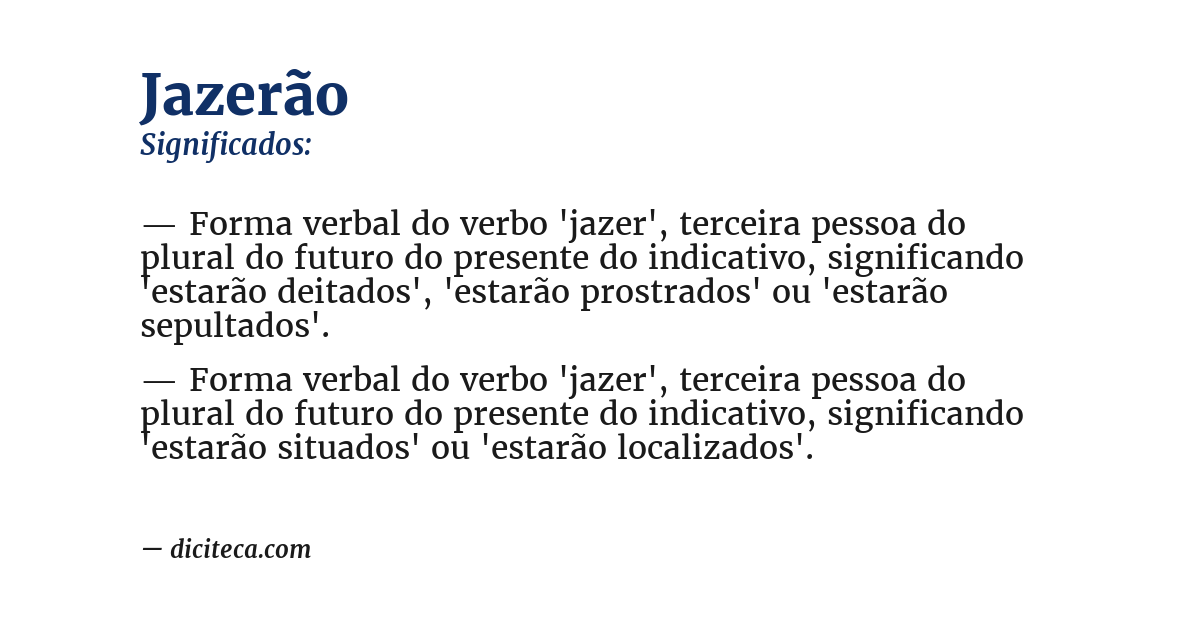 Significado de jazerão
