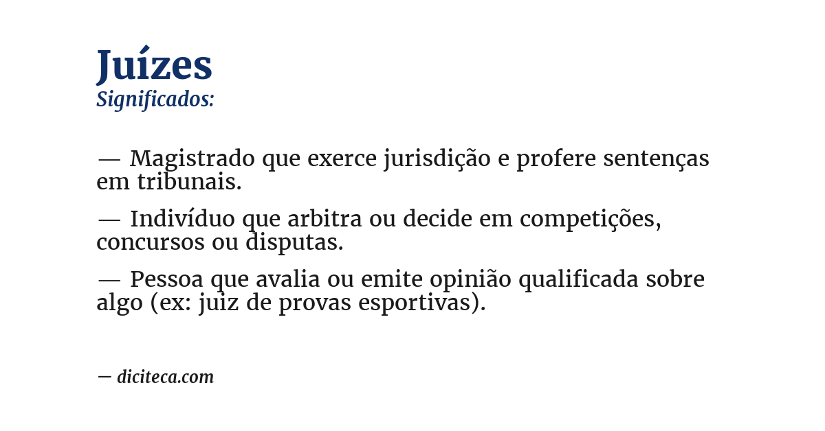 Significado de juízes
