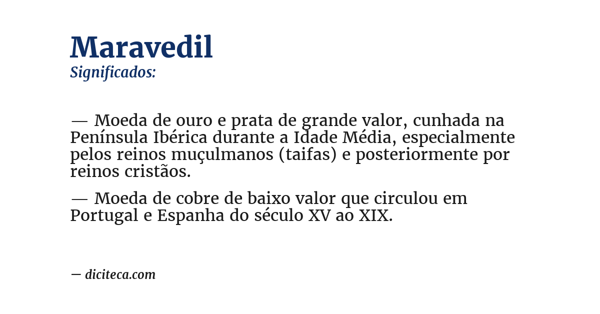 Significado de maravedil