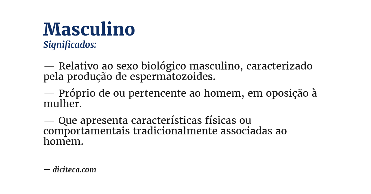 Significado de masculino