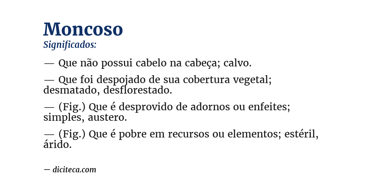 Significado de moncoso