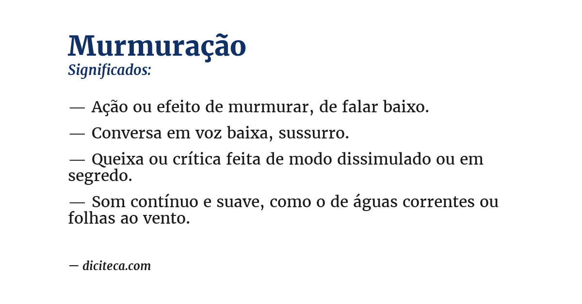 Significado de murmuração