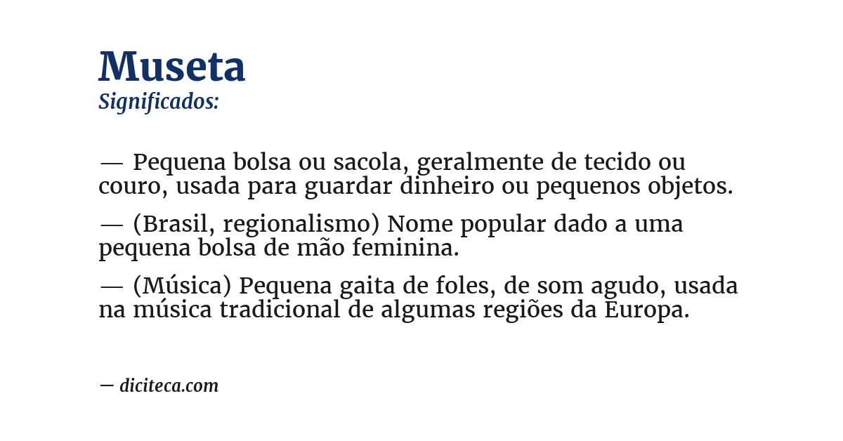 Significado de museta
