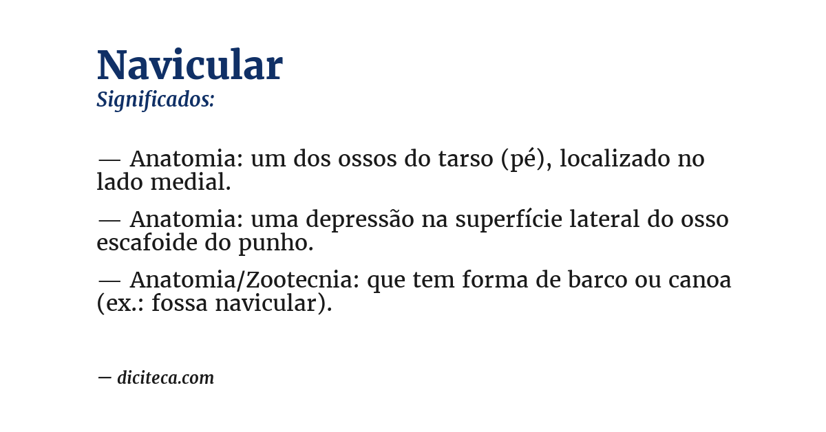 Significado de navicular