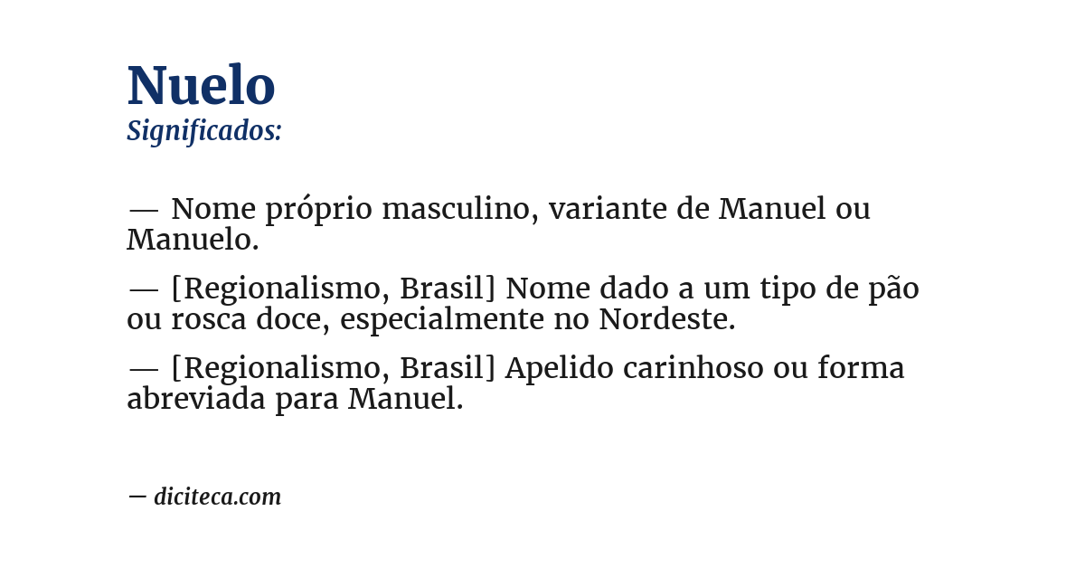 Significado de nuelo