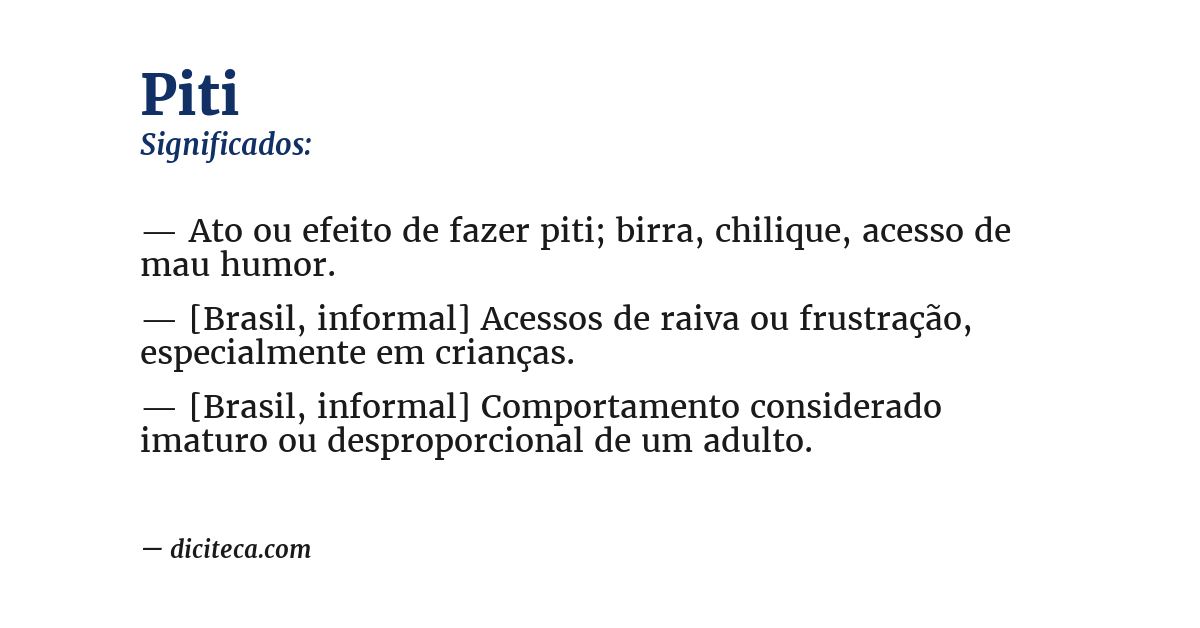 Significado de piti