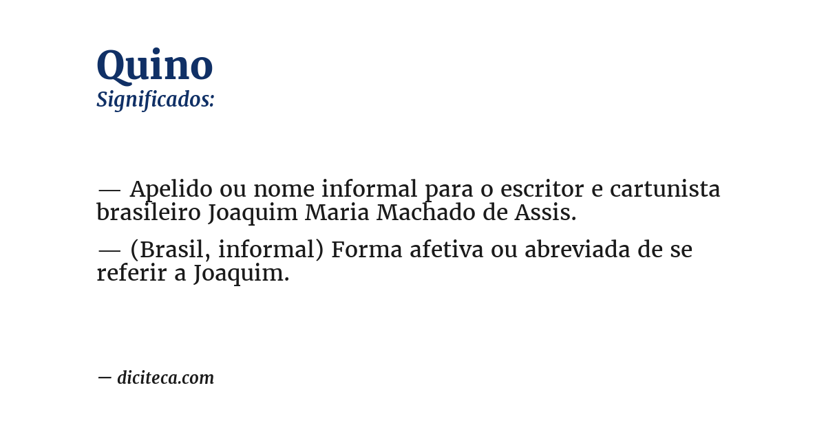 Significado de quino