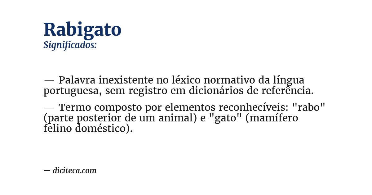 Significado de rabigato
