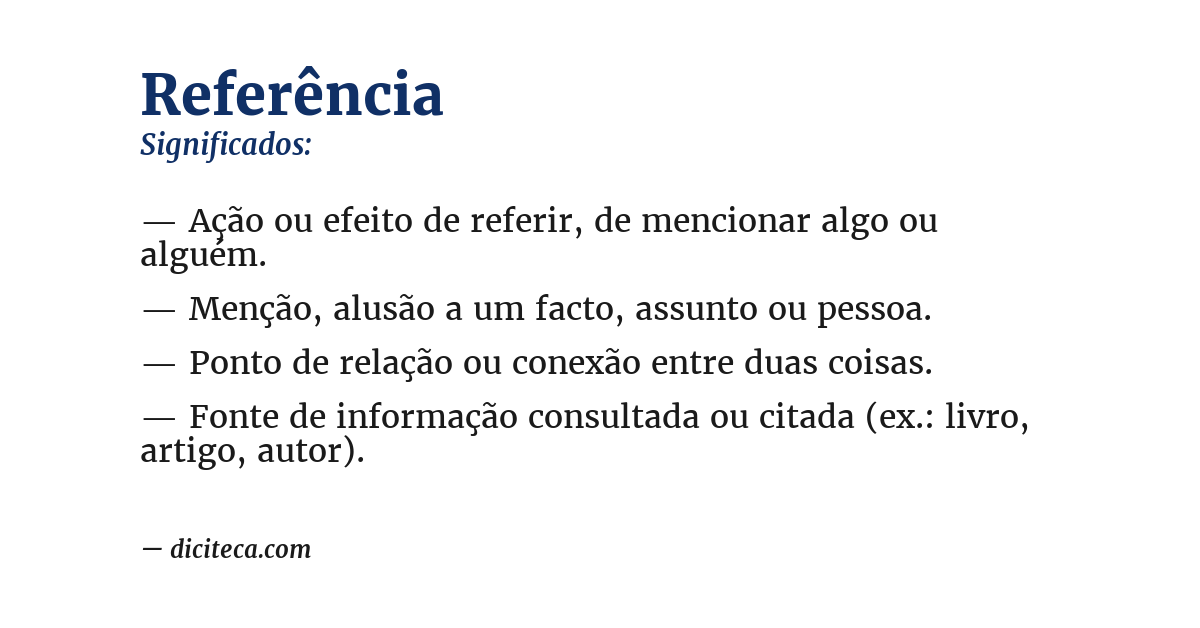 Significado de referência