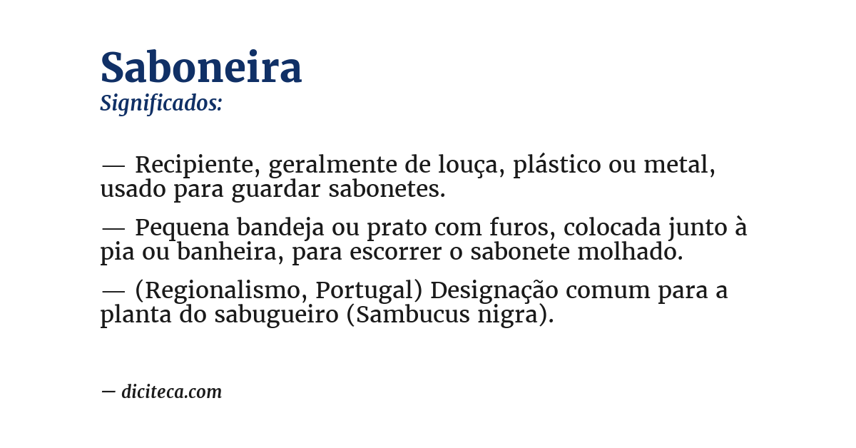 Significado de saboneira