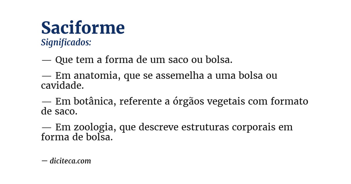 Significado de saciforme