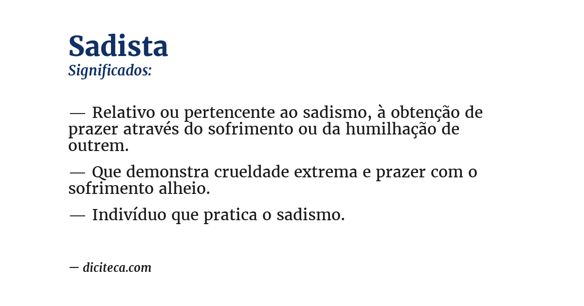 Significado de sadista
