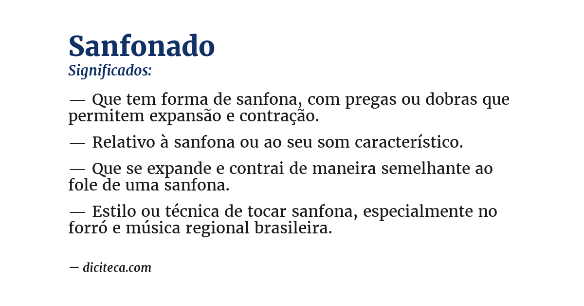 Significado de sanfonado
