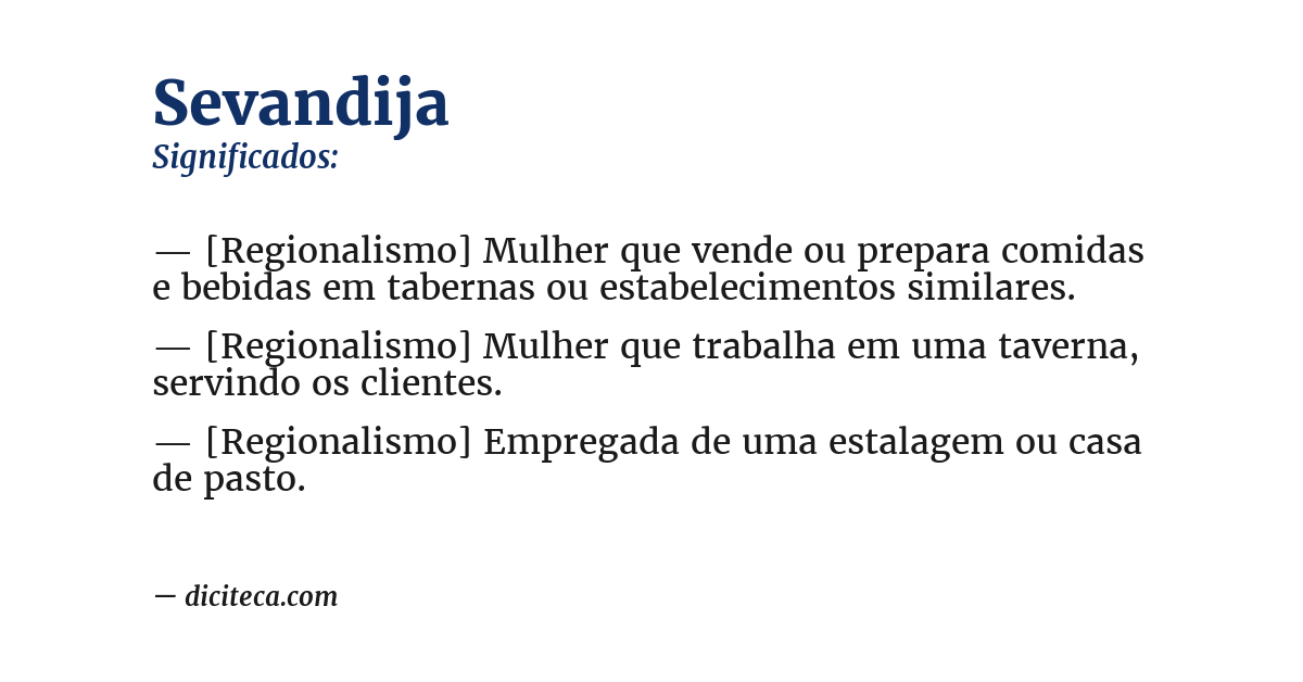 Significado de sevandija