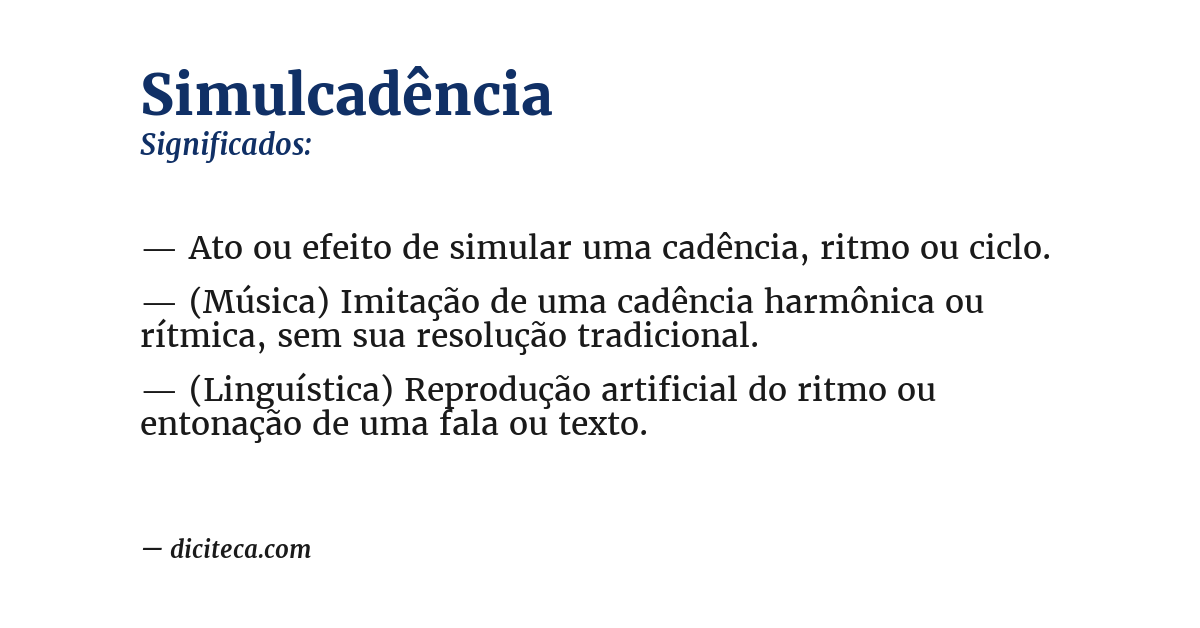 Significado de simulcadência