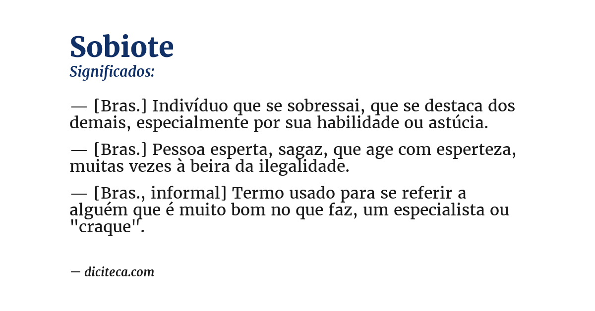Significado de sobiote
