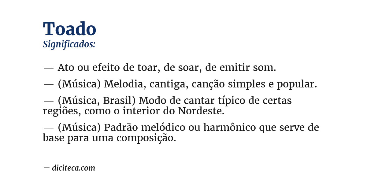 Significado de toado