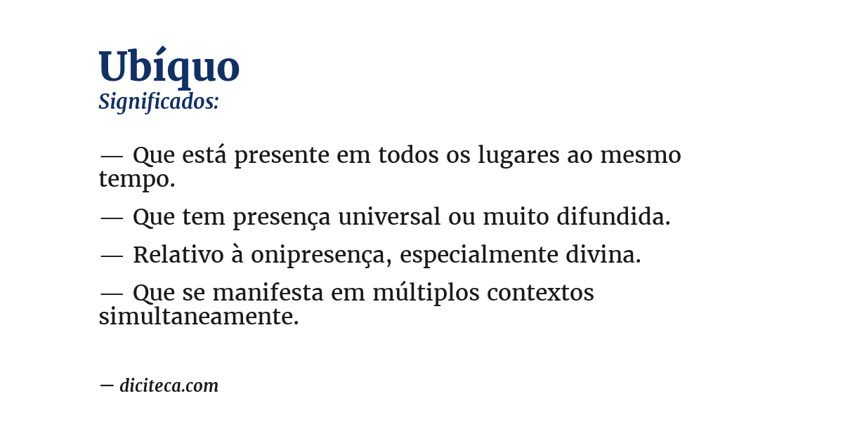 Significado de ubíquo