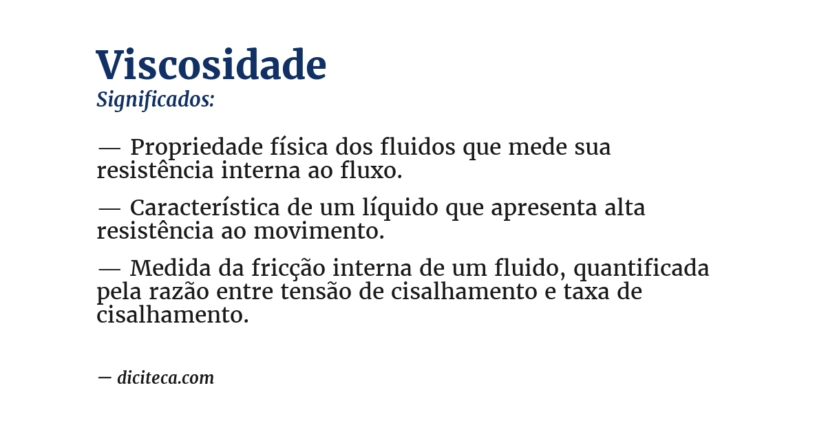 Significado de viscosidade