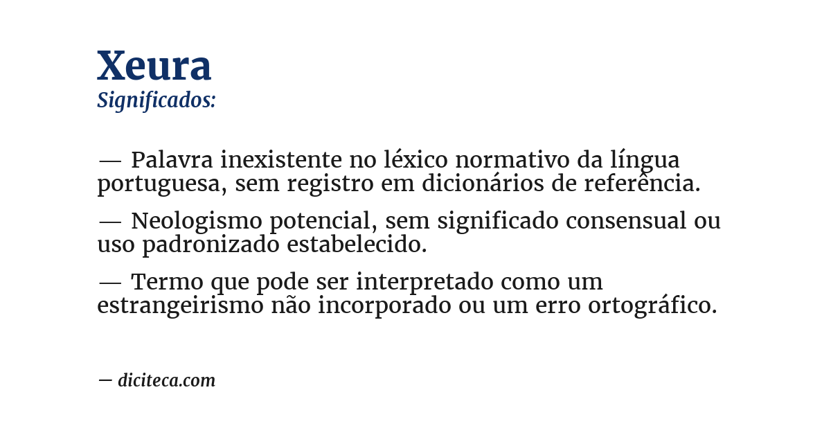Significado de xeura