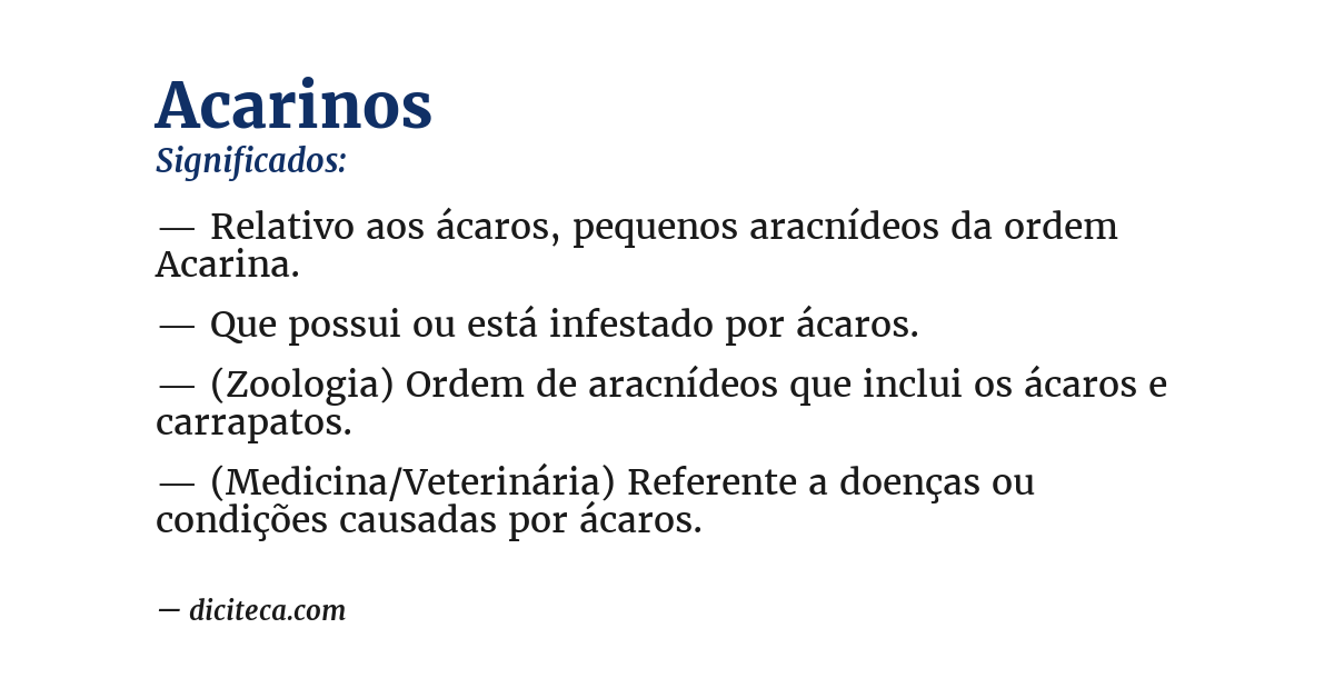 Significado de acarinos