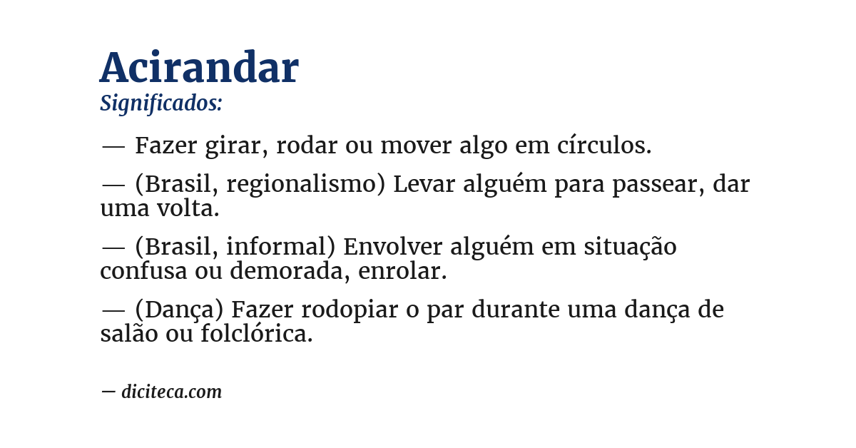 Significado de acirandar