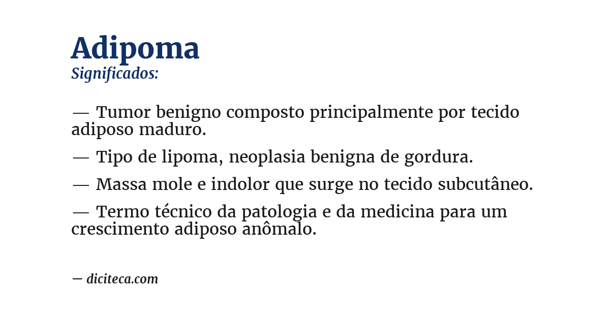 Significado de adipoma