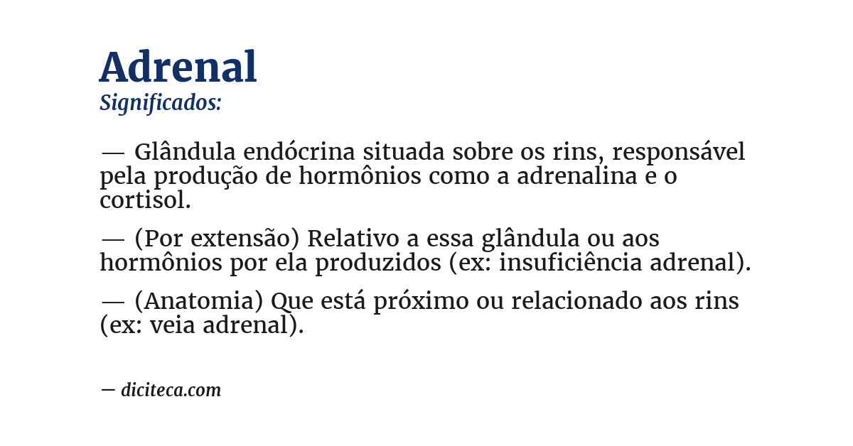 Significado de adrenal