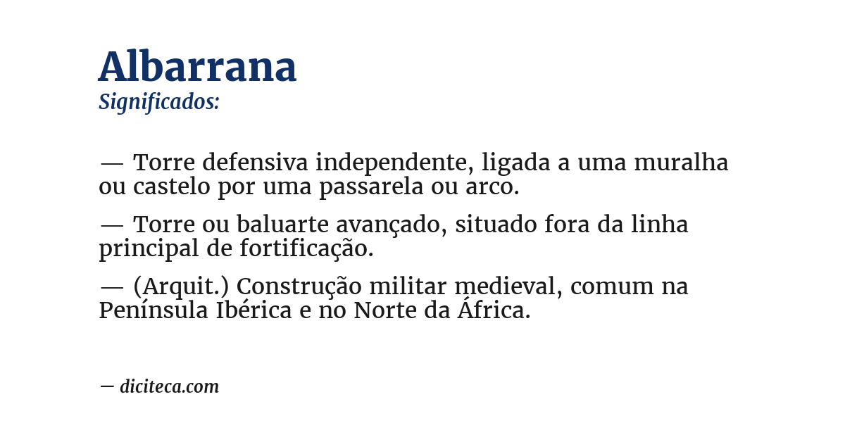 Significado de albarrana