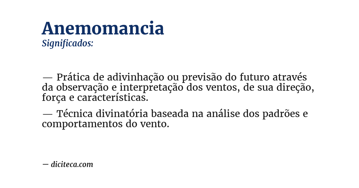 Significado de anemomancia