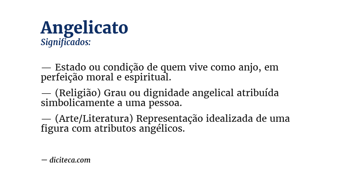Significado de angelicato