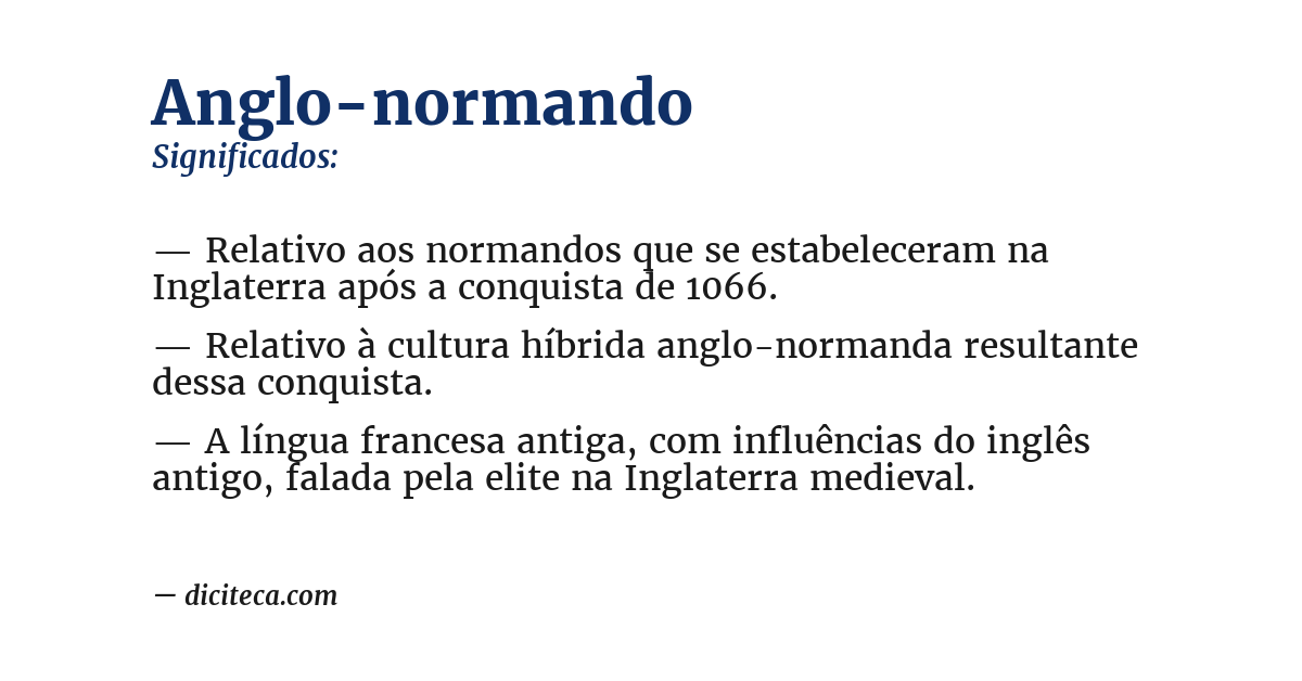 Significado de anglo-normando