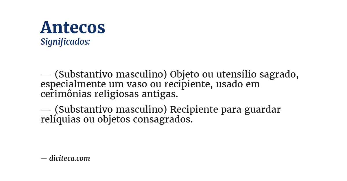 Significado de antecos