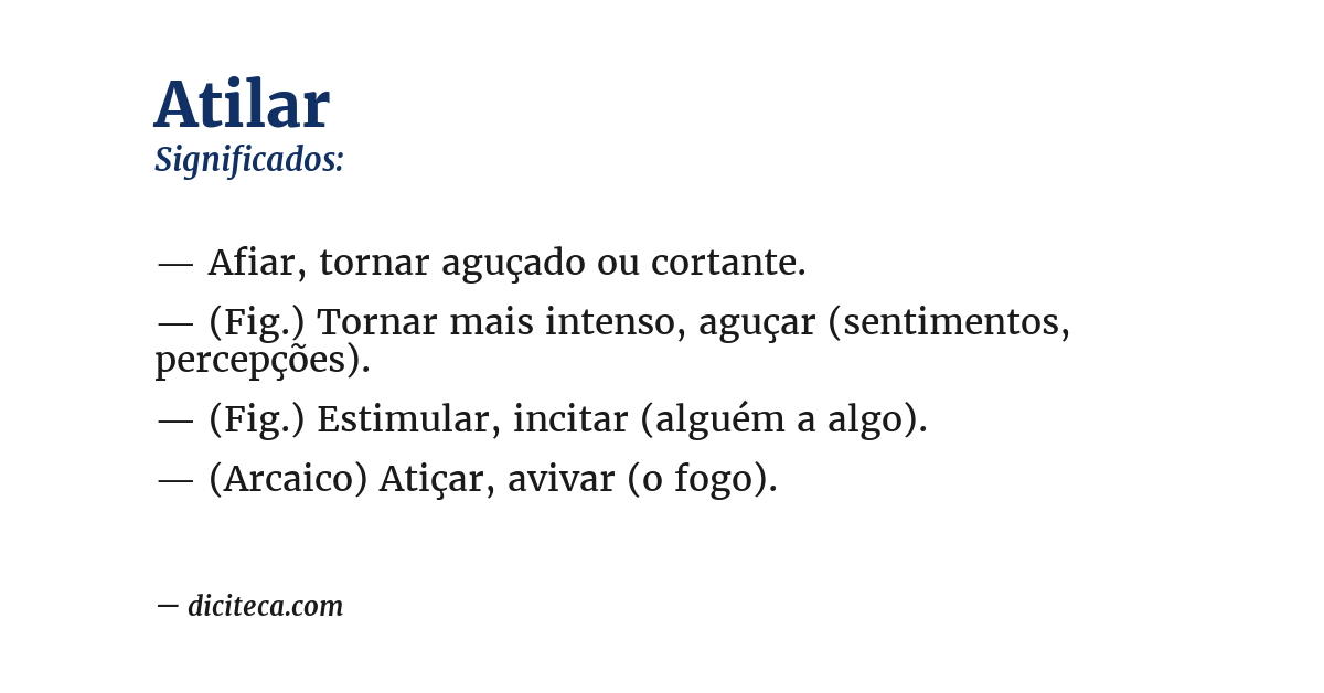 Significado de atilar