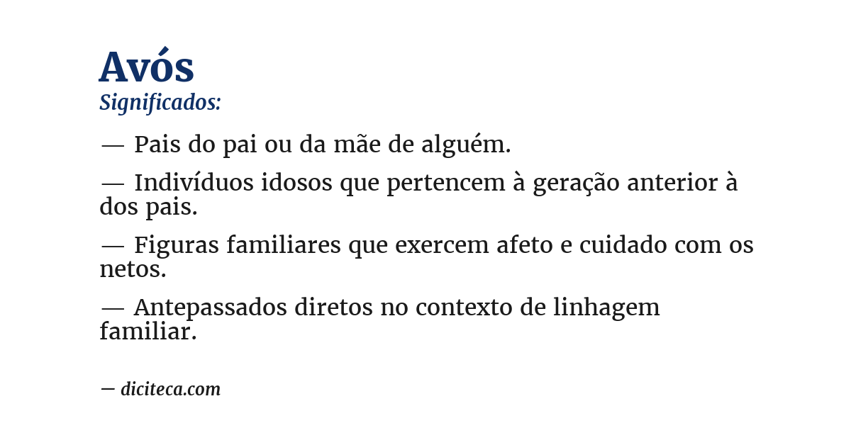 Significado de avós